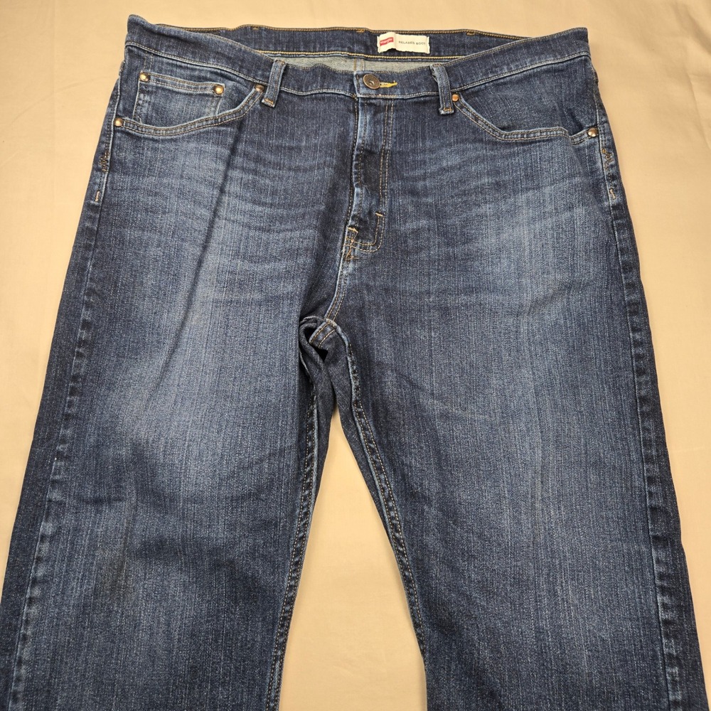 Wrangler Relaxed Boot‎ Jeans Mens 38x30 Dark Wash Blue Denim 2030 T101